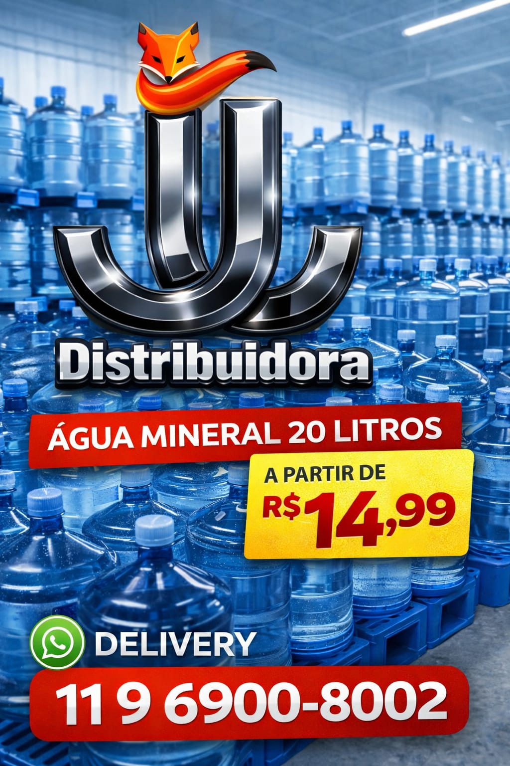 Água Mineral 20 litros a partir de R$ 14,99