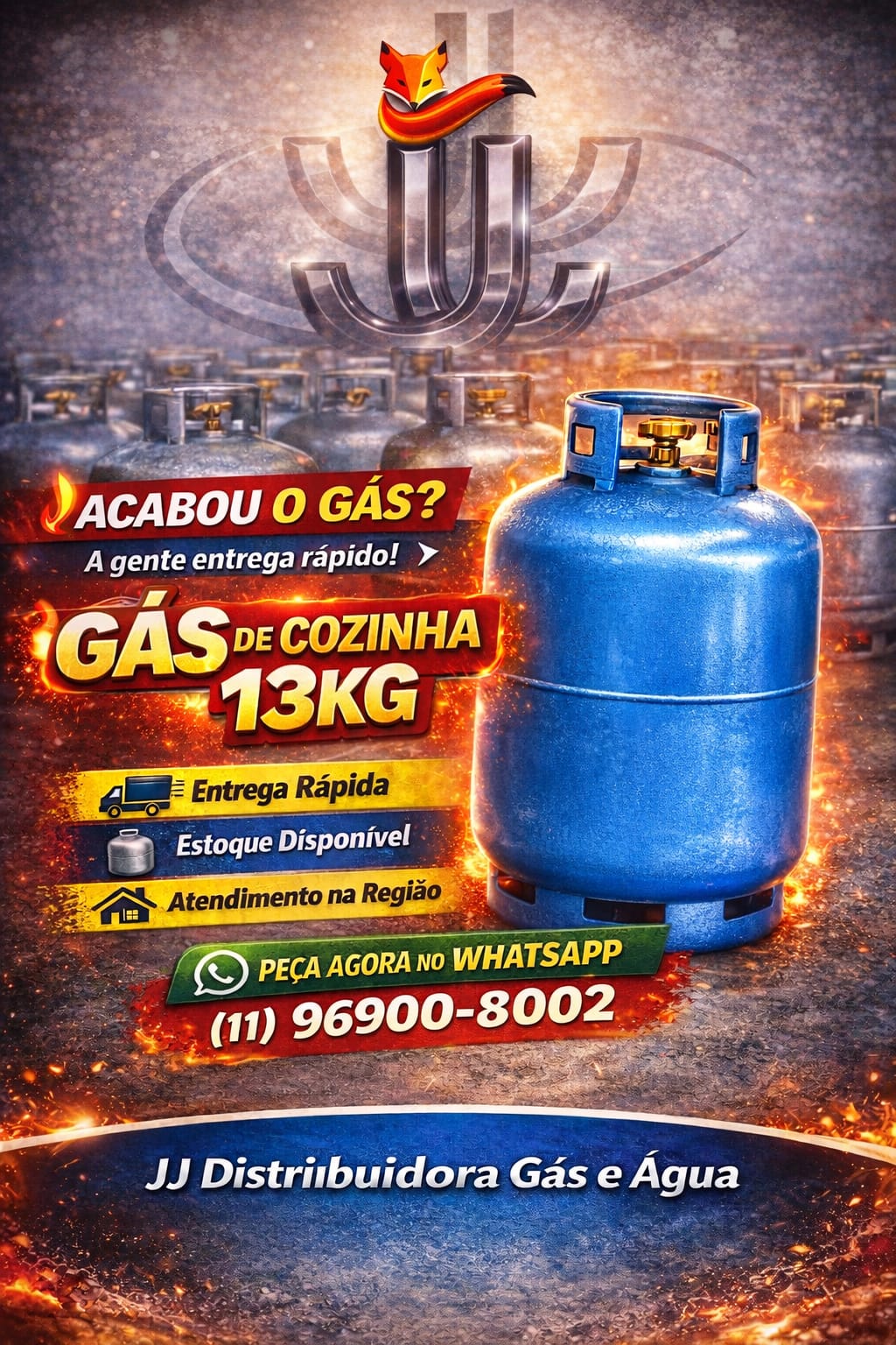 Gás de cozinha 13kg — Acabou o gás? A gente entrega rápido!